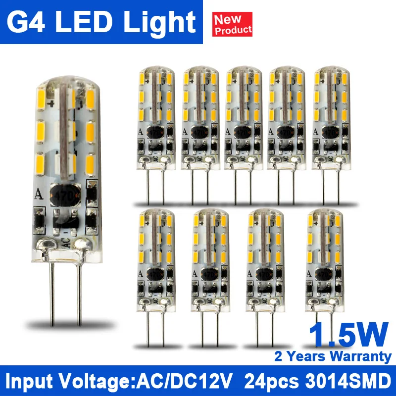 10 шт. супер яркий G4 1 5 Вт 3 Светодиодный светильник 12В AC &amp DC SMD3014 светодиодный