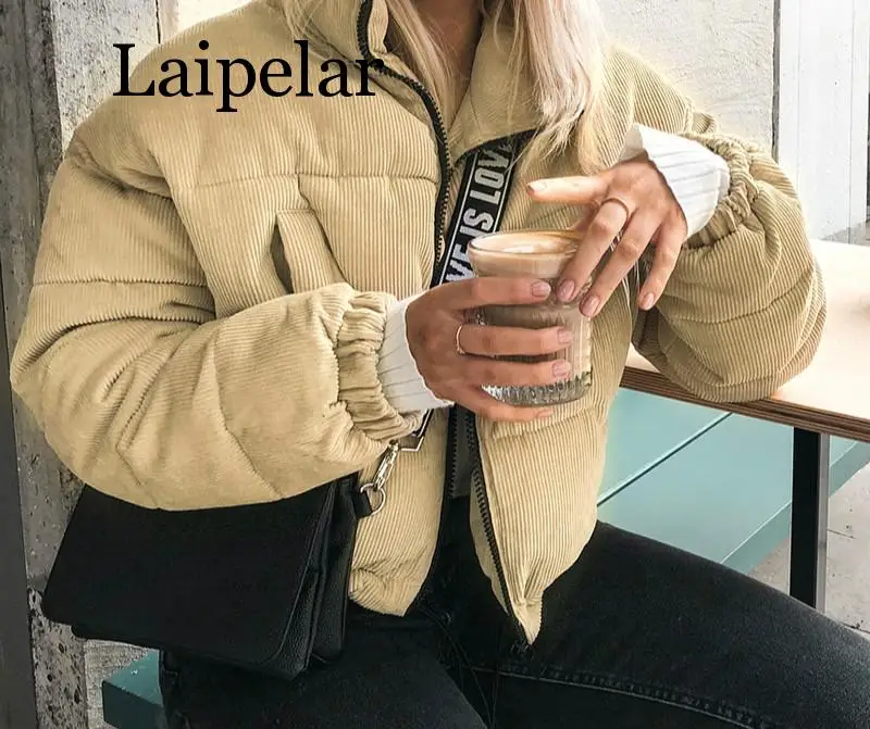 Повседневная Вельветовая Толстая парка Laipelar пальто зимняя теплая Модная верхняя