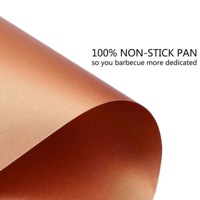 

2pcs BBQ grill mat High temperature resistant Barbecue Roast Sheet Portable Easy Clean