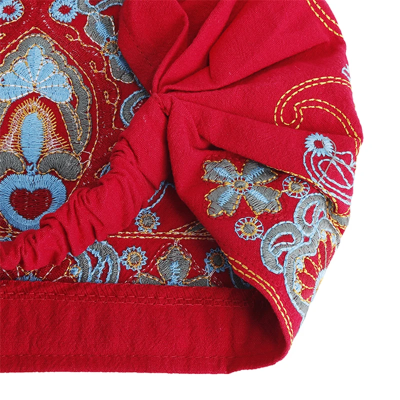 Lesov Bohemia Beanies летняя шапка женская с вышивкой Этническая Хлопковая шапочка Повседневная эластичная дышащая винтажная Кепка тюрбан s Gorros
