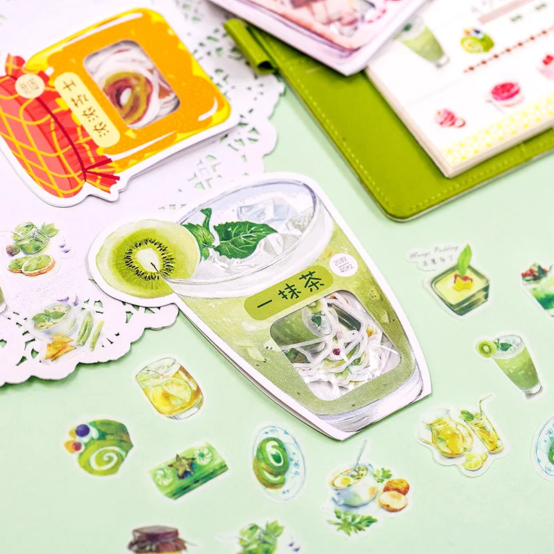 40 шт./лот различные торты содовая Корейская наклейка декоративные наклейки