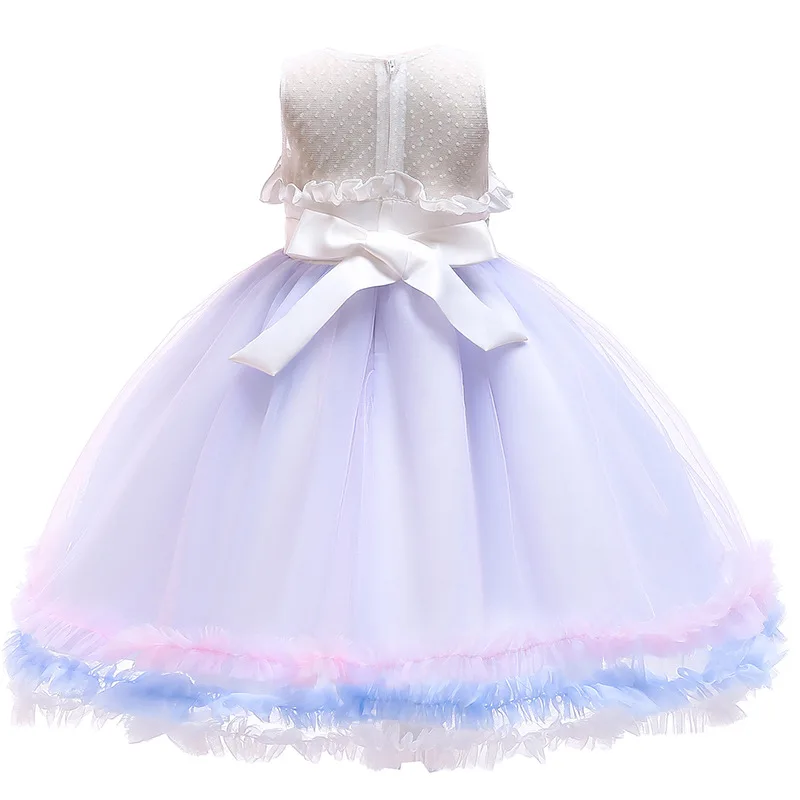 2019 Baby Girls Tutu Dress Rainbow Princess Flower Girl Teenager Birthday Party Wedding For Kids Unicorn Children Vestidos | Детская