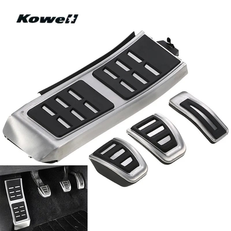 KOWELL 4 шт. MT ног ускоритель топлива педали тормоза сцепления колодки пластина для Audi A4 S4 B8 S4 RS4 Q5 A5 RS5 8T 8R 09-15 A6 S6 C7