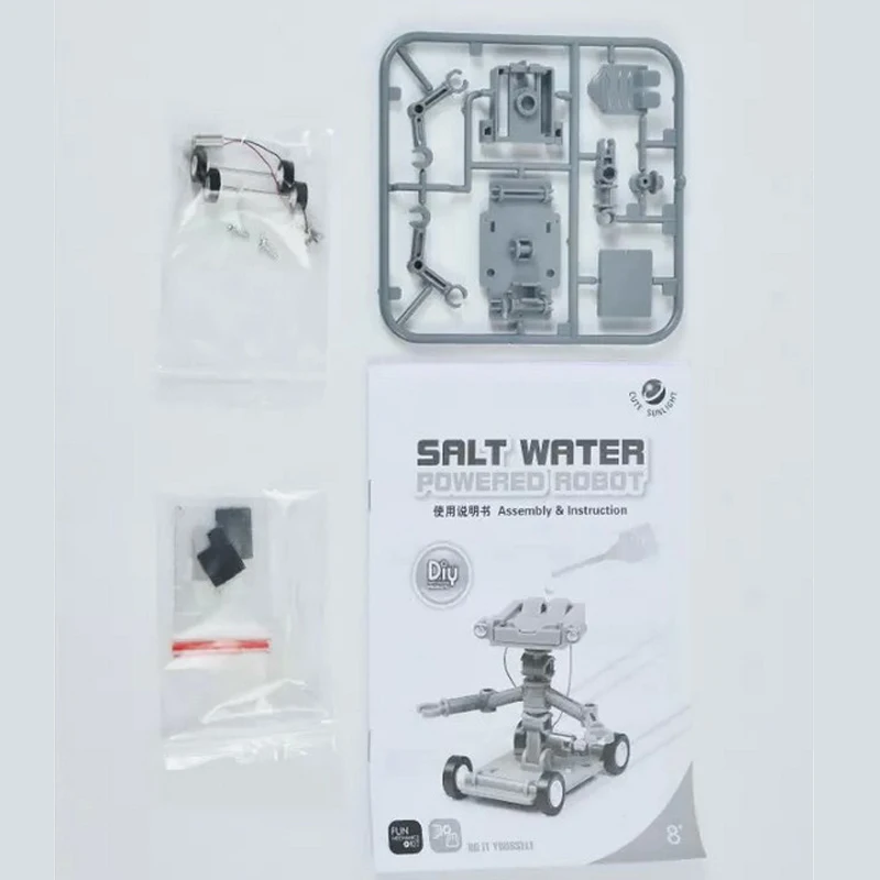 Солевая вода топливная ячейка машина Diy Развивающие сборные игрушки Наборы робот