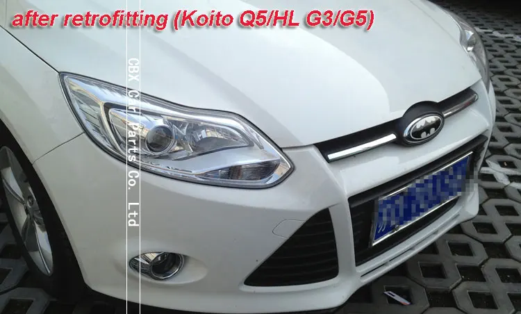 Эксклюзивный комплект передних фар для автомобиля Ford Focus Модернизированный без повреждений для установки HID объектив проектора Koito Q5 HL G3/G5