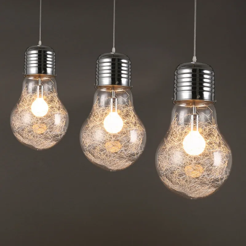 BDBQBL Необычные подвесные светильники в стиле арт-деко стеклянные виде шнура E27