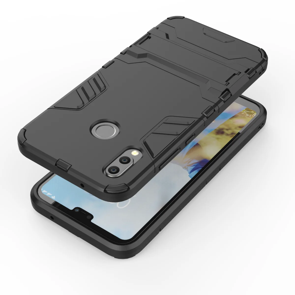 Для huawei P20 Lite Сельма робот Броня чехол Гибридный жесткий Пластик с подставкой Para