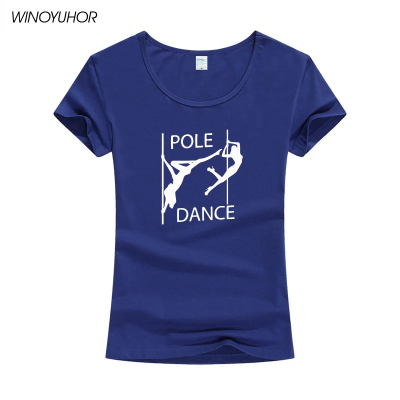 Женская футболка с принтом Pole Dance хлопковая модная хипстерская короткими