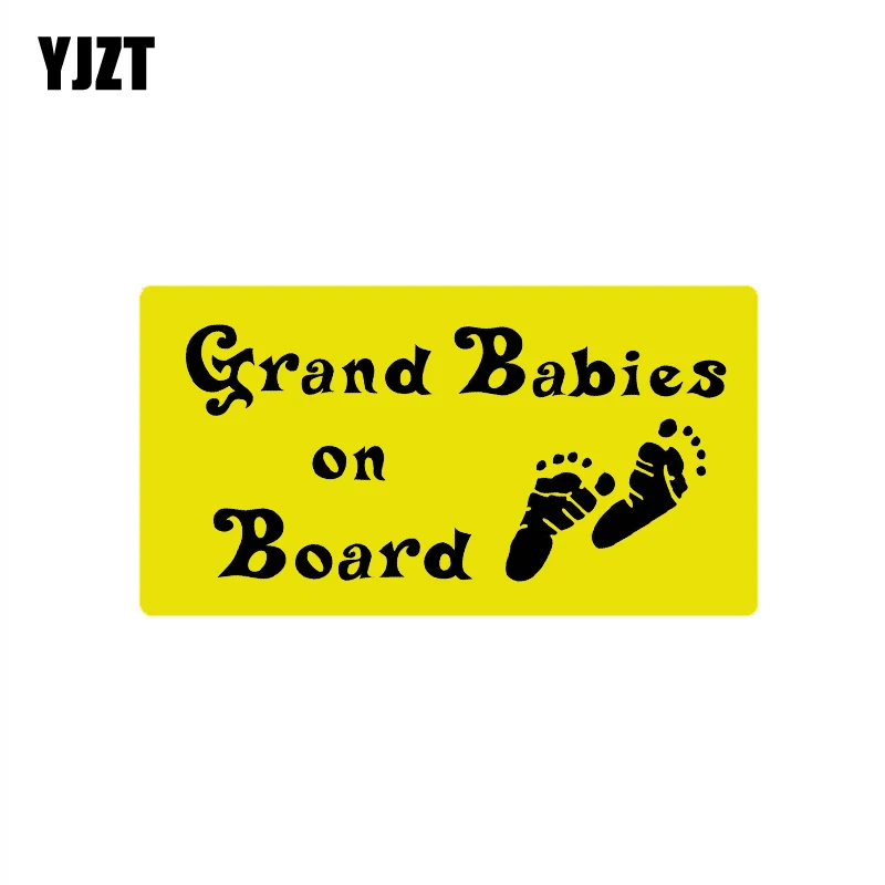 YJZT 14 7 см * 8 Grand Babies на доске наклейка ПВХ автомобильная Love Footprints 12 40059|Наклейки