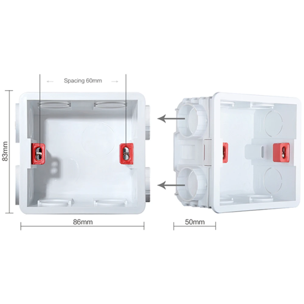 Настенная розетка SRAN для дома черная/белая/Золотая огнестойкая панель из