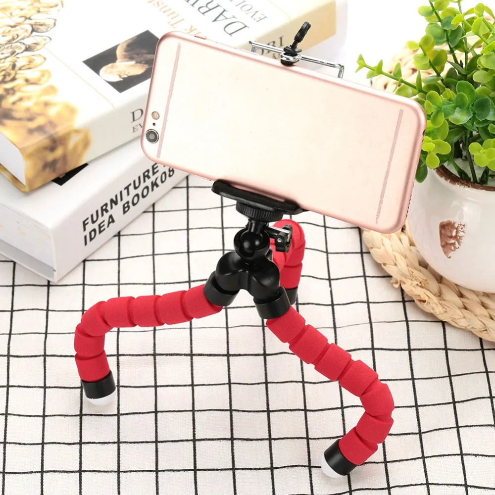 Lensoul Мини Гибкий губчатый штатив Осьминог для iPhone Xiaomi смартфон Штатив для Gopro камера аксессуар с зажимом для телефона