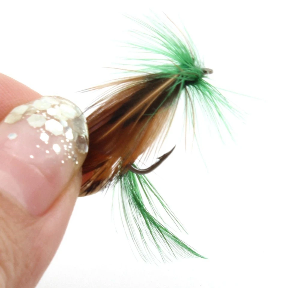 12 шт крючки для бронзовых морских рыболовных крючков бабочка Стиль лосося