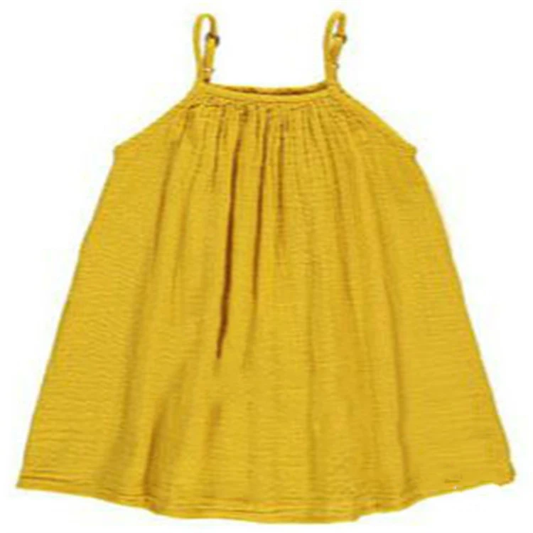New Summer Girls Solid Dresses Baby Cotton Liene Clothes Kids Princess Dress Color Girl Beach Clothing | Детская одежда и обувь