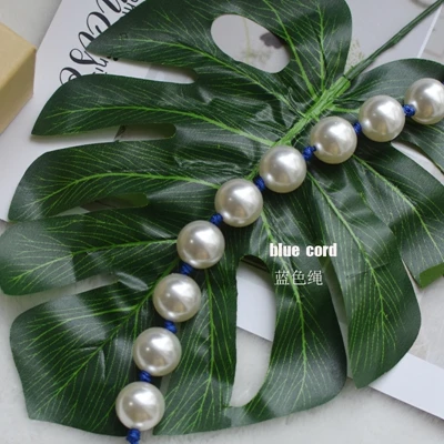 MM FOND Fashion Faux Pearl с цветным шнуром, легко сочетающиеся, супер шикарные женские сумки-мессенджеры на ремне, хорошее качество, для девочек, ремень через плечо - Цвет: dark blue cord