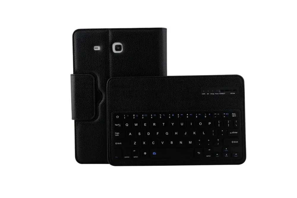 

Portfolio Folio PU Leather Case For Samsung GALAXY Tab E 9.6 T560 T561 Magnetic Wireless Bluetooth Keyboard Removable Cover +pen