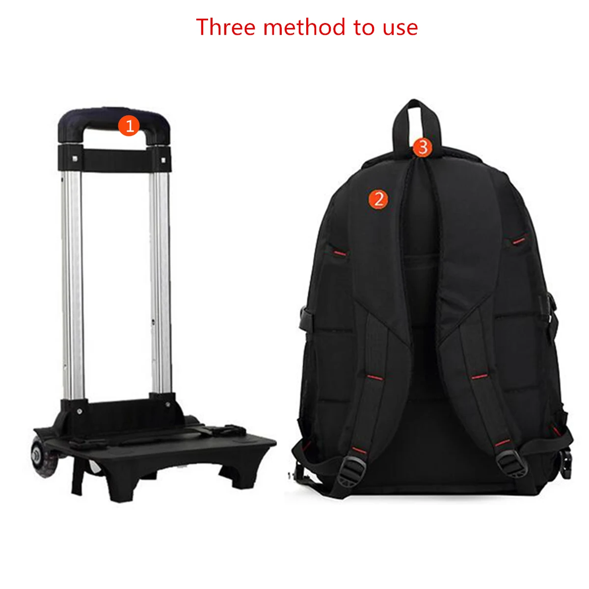 Nylon Removable Men travel Bags for Boys Waterproof Trolley Backpack Teenager Wheeled Bag Bookbag Travel Bags Back to school New