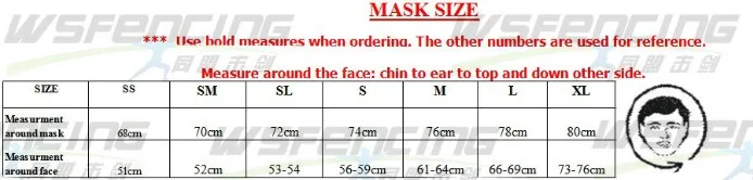 WSFENCING 350NW CE тренерская маска со съемной подкладкой HEMA mask
