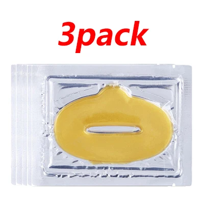 3pack gold 2/3/5/6 упаковок губы коллагена увлажняющий с украшением в виде кристаллов маска для губ гелевые подушечки, так же увлажняет кожу, против старения, морщин, маски для ухода за губами - Цвет: 3pack gold