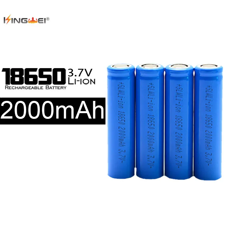 2015 новые 4 шт./лот 18650 батареи 2000mAh 3 7 v перезаряжаемые литий ионная батарея|li-ion