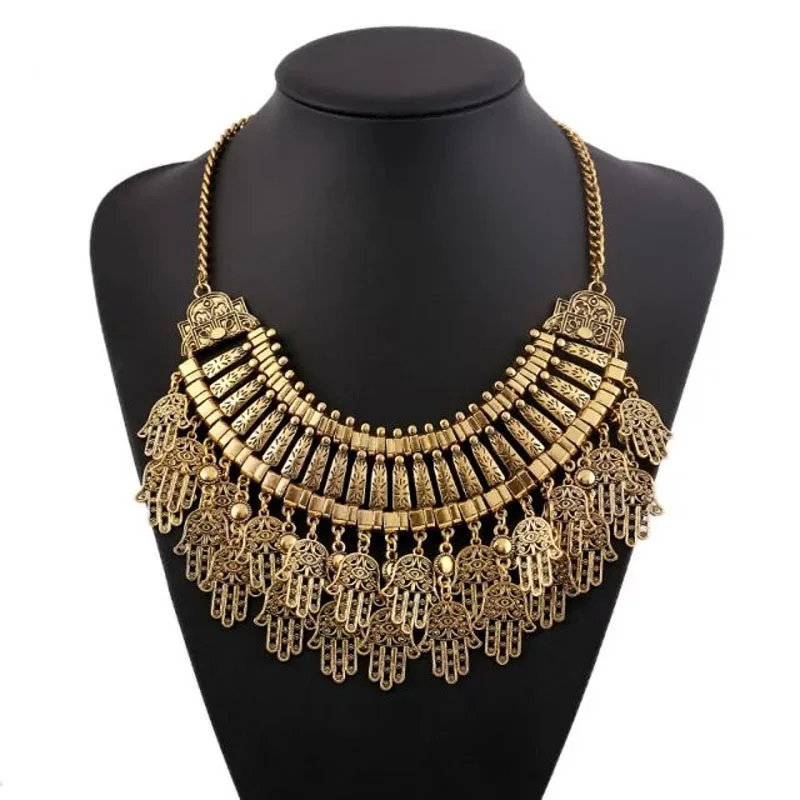 Богемный подарок на удачу сглаза Фатима ручная кисточка нагрудник массивное