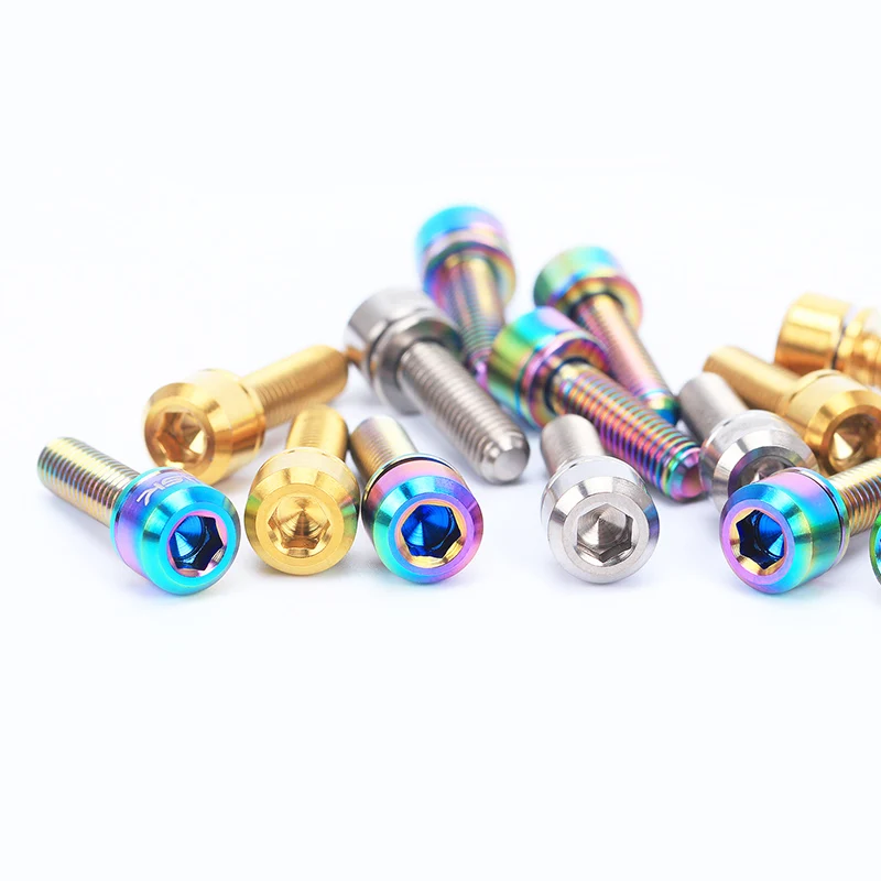 6 шт. M5x18mm ti Титан Велосипедный вынос руля болтом горный велосипед Сверхлегкий