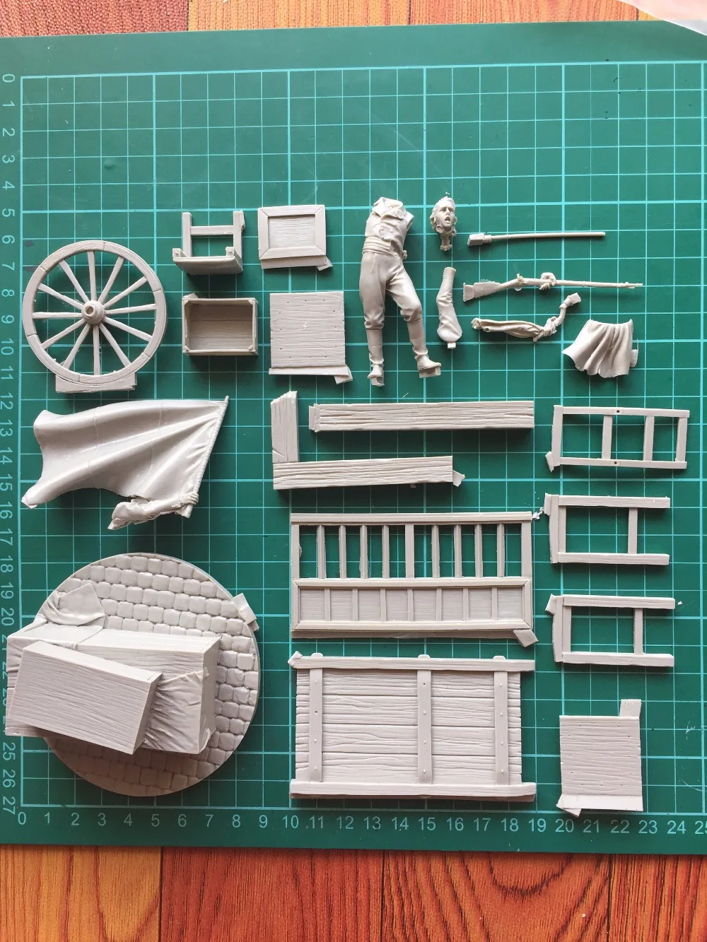 1/24 шкала resin смола фигура Французская революция 75 мм