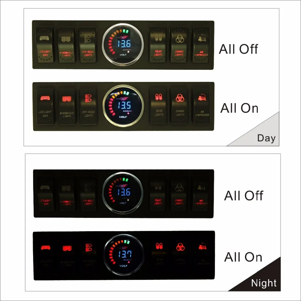 12 V JEEPP Накладные 6 банды коробка переключателей/панель с блок управления с реле для Wrangler JK& JKU 2007- жгут проводов