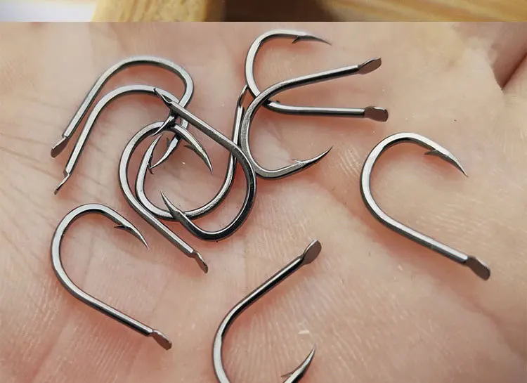100Pcs рыболовный крючок 1/2/3/4/5/6/7/8/9/10 размеров Без Бородки рыболовные крючки с высоким содержанием углерода Сталь крючки золото рукав для рыбалки на карпа