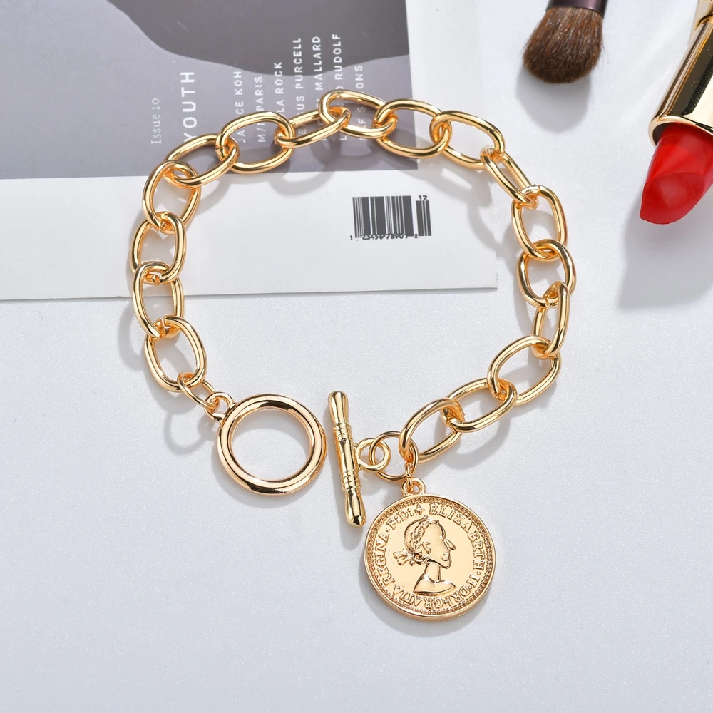 MESTILO 2019 панк Модные женские ювелирные изделия золотого цвета большие цепи камея