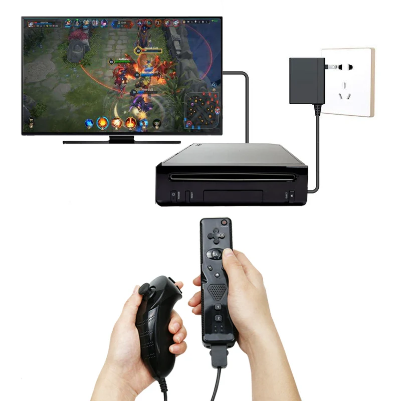 Для контроллера Wii без Motion Plus с нунчаком для геймпада Nintendo беспроводной