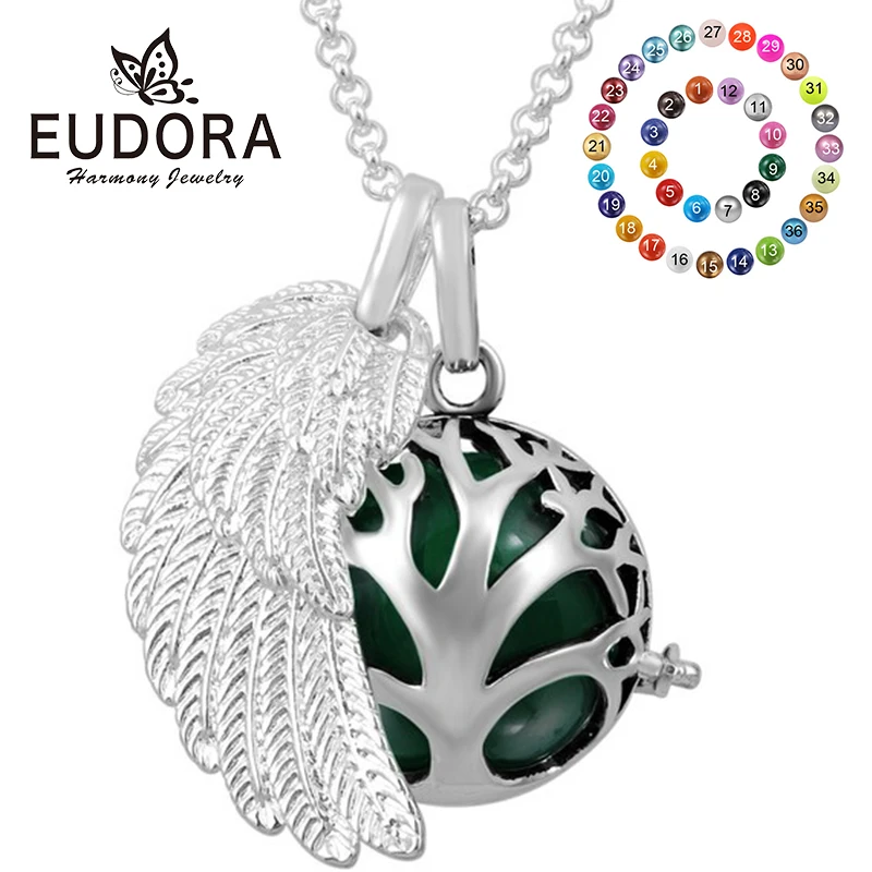 Подвеска Дерево жизни EUDORA FH111 с ангелом крылом абонента|harmony bola|angel callerf pendant |