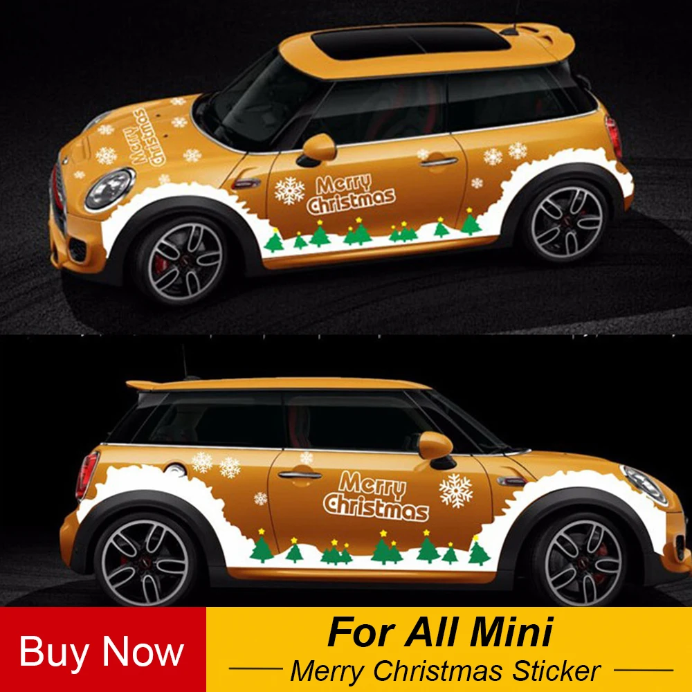 Наклейки на весь корпус автомобиля с надписью &quotMerry Christmas&quot декоративные