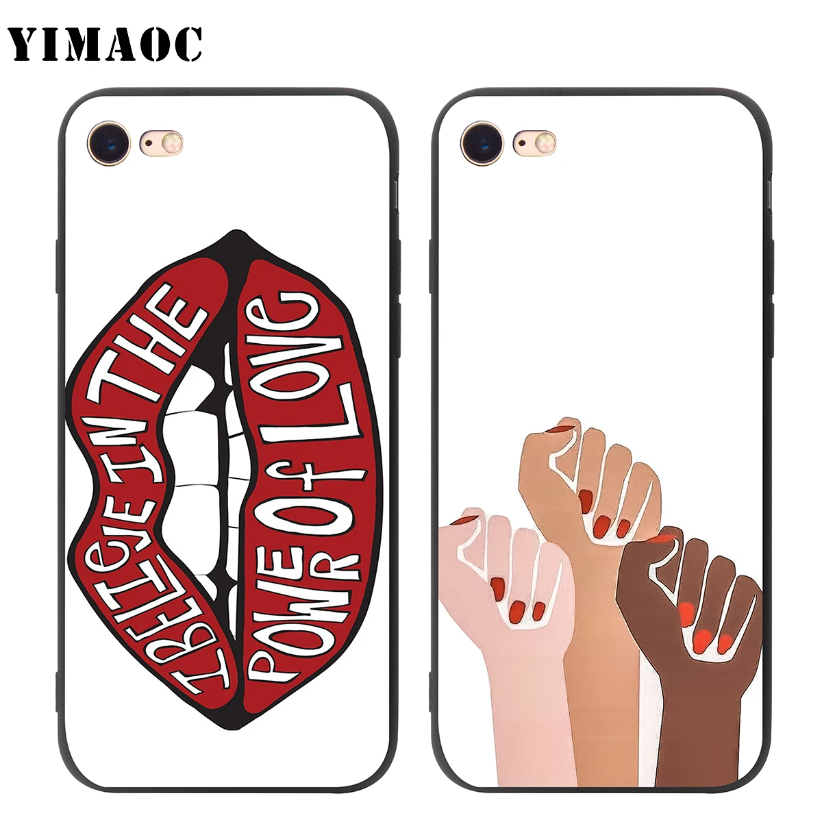 Мягкий чехол YIMAOC Girl Power для Apple iPhone SE 2020 5 5s 6 6s 7 8 Plus XR X Xs 11 12 Pro Max mini | Мобильные