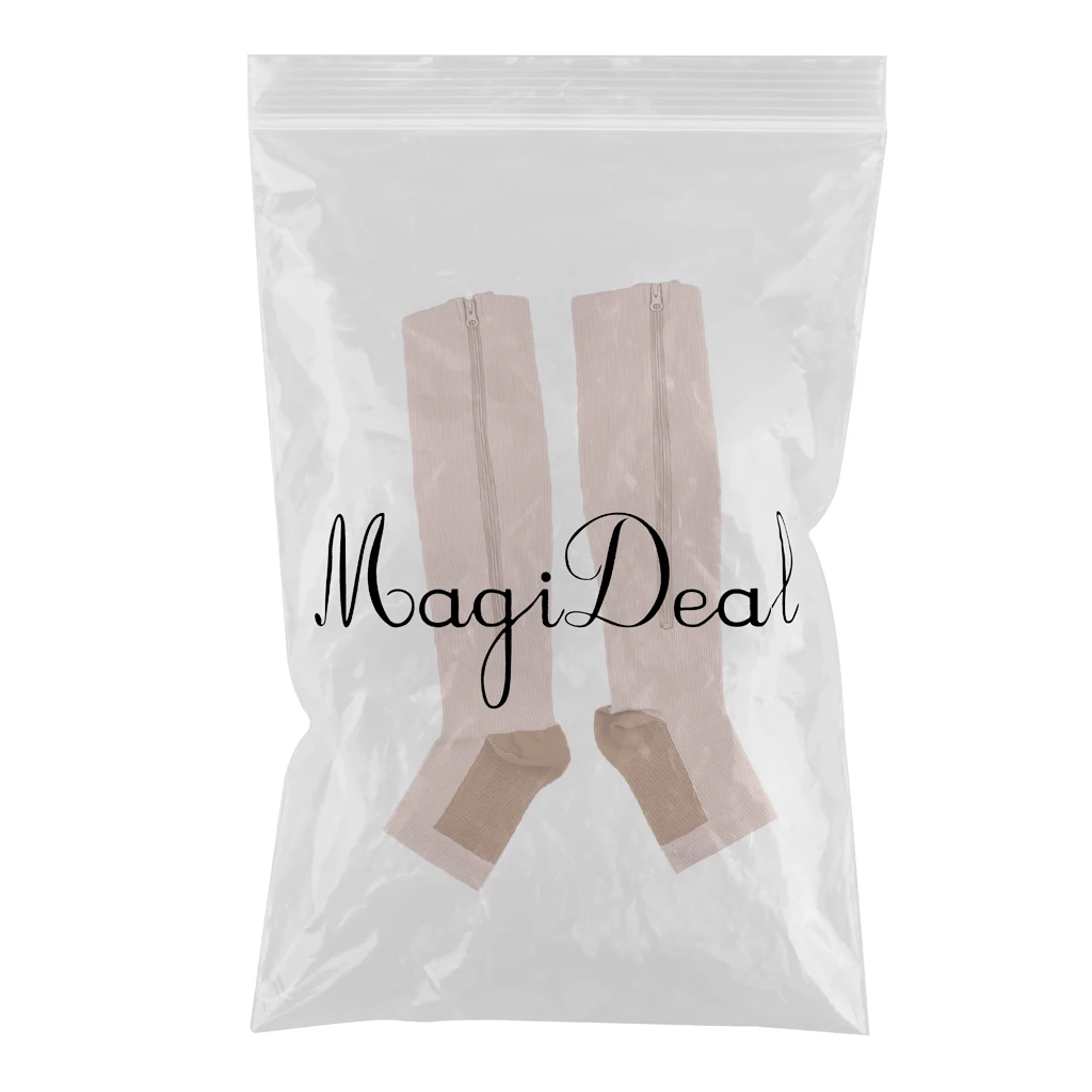 Компрессионные носки для мужчин и женщин 1 пара до голени с открытым носком анти