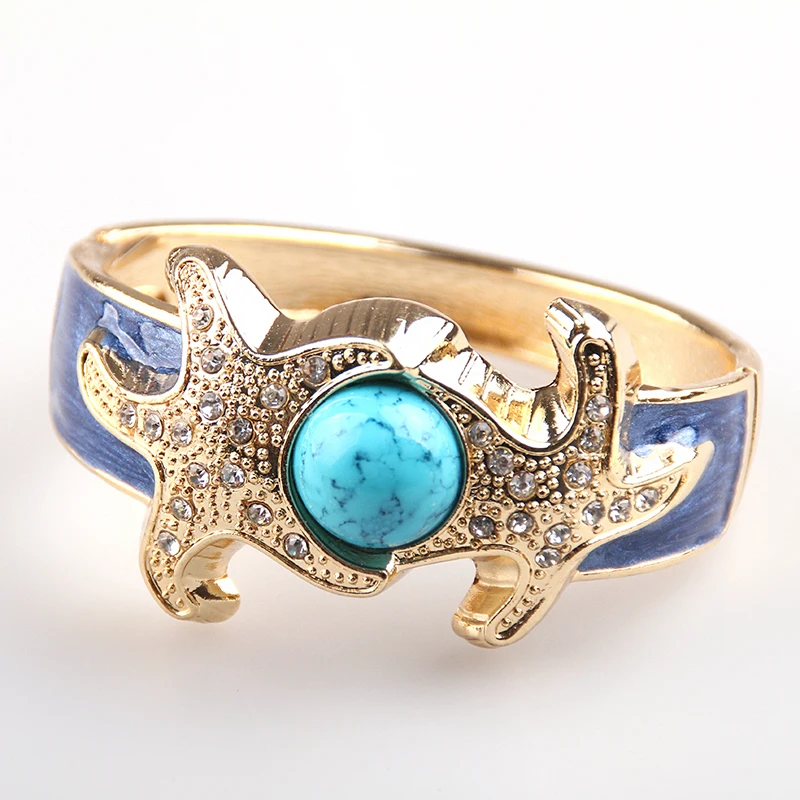 Женский браслет на запястье из сплава с эмалированной и большой жемчужиной|cuff