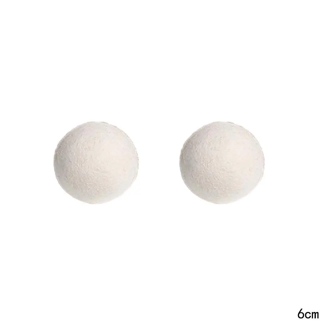 6cm dryer ball 2pcs Стиральная машина экономит время сушки натуральный многоразовый 1 упаковка(4 шт.) шерсти для стирки 1 упаковка(6 шт.) шариков для сушки - Цвет: 6cm dryer ball 2pcs