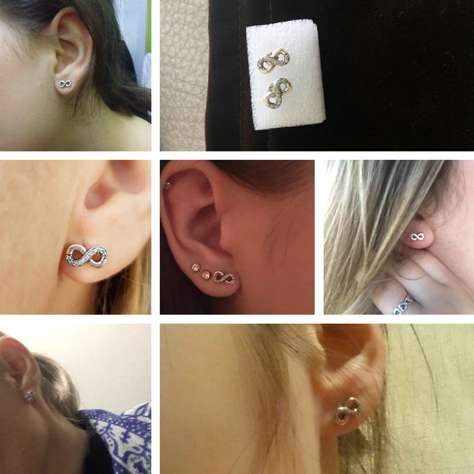 Простые серьги-гвоздики с цифрами и на удачу из стерлингового серебра подарок