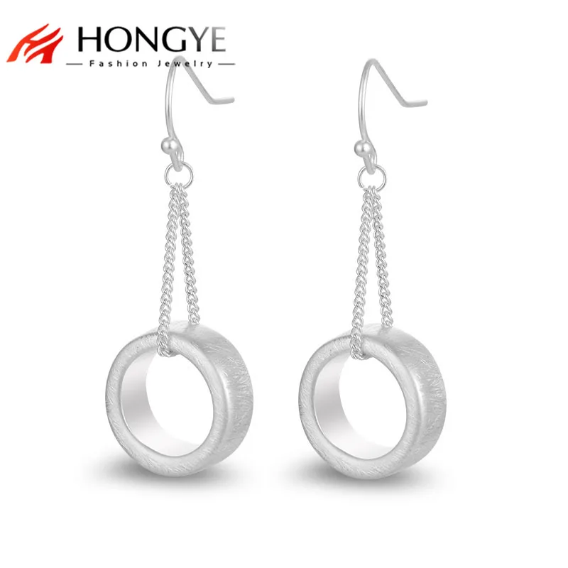 HONGYE модные ювелирные изделия серебряные серьги ручной работы Рисунок/полировка