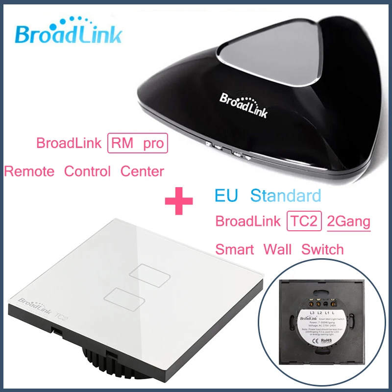 Broadlink RM PRO + 2 Gang TC2 стандарт ЕС универсальный пульт дистанционного управления