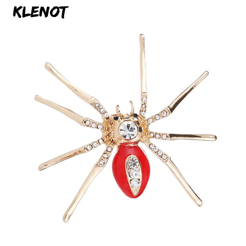Насекомое с эмалевым покрытием брошь в форме паука кристаллом булавки со