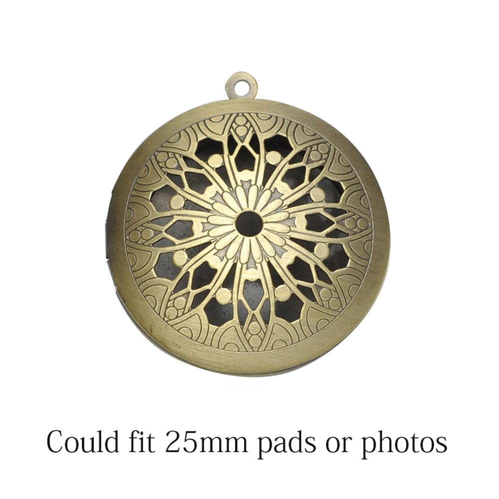 Винтажный Бронзовый ажурный кулон-медальон для ароматерапии в античном стиле