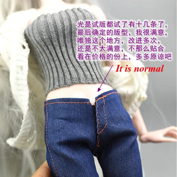 Джинсовые штаны для куклы 1/4/синие джинсовые длинные Одежда 1/4 BJD SD Xinyi 45 50 см кукла