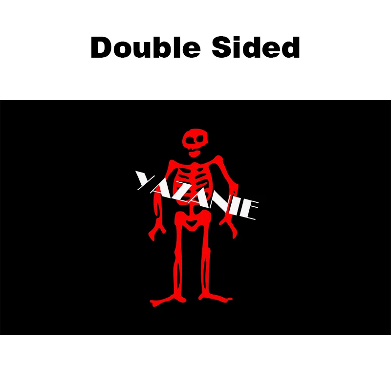 Double Sided YAZANIE любой размер пиратский флаг черной бороды пиратский флаг рыбы с мечами Эдварда низкий ФЛАГ Пользовательский пиратский флаг Генриха каждый - Цвет: Double Sided