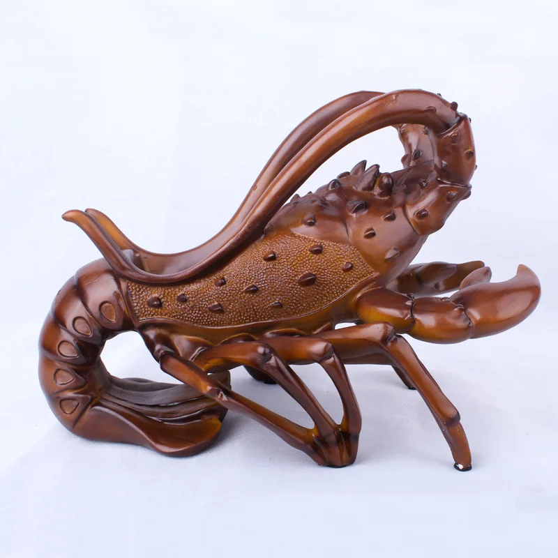 Бургундия Омары Винный Стеллаж Ретро Держатель для вина полка Смола животное скульптура Винный Стеллаж домашний Ресторан оконные украшения интерьерные изделия - Цвет: Бургундия