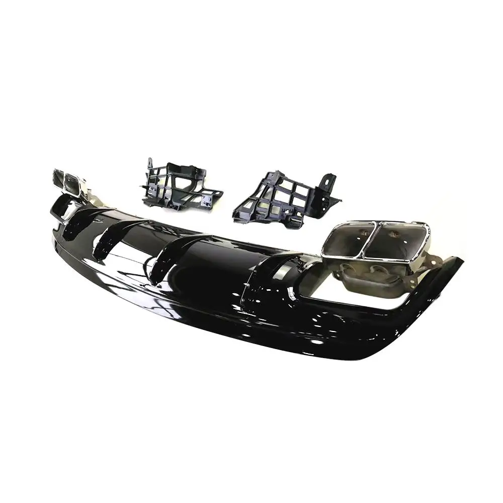 Углеродное волокно/Блеск черный диффузор для заднего бампера губа Mercedes Benz C117 W117