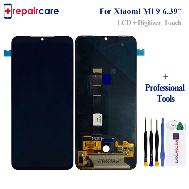 6,3" AMOLED ЖК-дисплей для Xiaomi mi 9 дисплей экран дигитайзер сборка Pantalla для Xiaomi mi 9 ЖК-дисплей с рамкой mi 9 экран Замена
