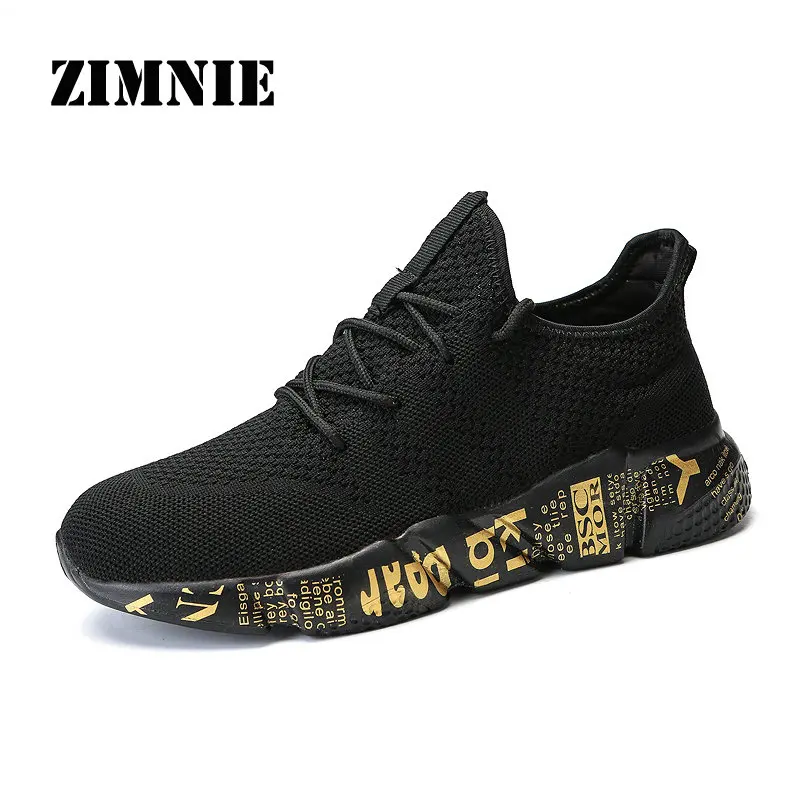 Black Gold ZIMNIE, ограниченная серия, мужские кроссовки для бега, высокое качество, спортивные, для спортзала, тренировочные кроссовки, дышащие, нескользящая подошва, прогулочная обувь - Цвет: Black Gold