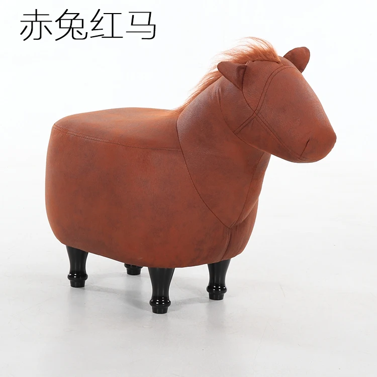 PU RED Pouf Poire табуреты твердый деревянный диван табурет лошадь сидя Пирс оригинальная мебель зал одежда обувь из синтетической кожи современный - Цвет: PU RED