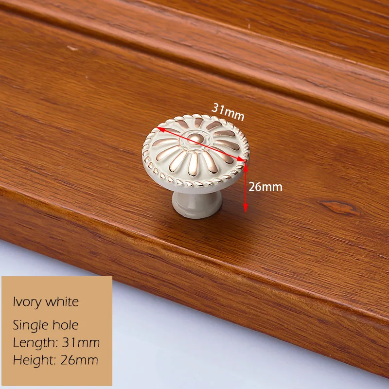 Ivory white L KAK Европейский цинковый сплав ручки шкафа Wadrobe дверные ручки для выдвижных ящиков кухонный шкаф ручки оборудование для обработки мебели - Цвет: Ivory white L