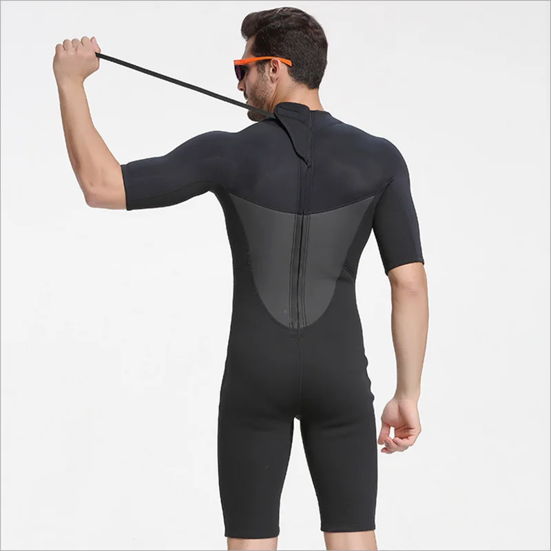 Новый Sbart 2 мм Мужской гидрокостюм короткий черный цельный рукав мокрый костюм
